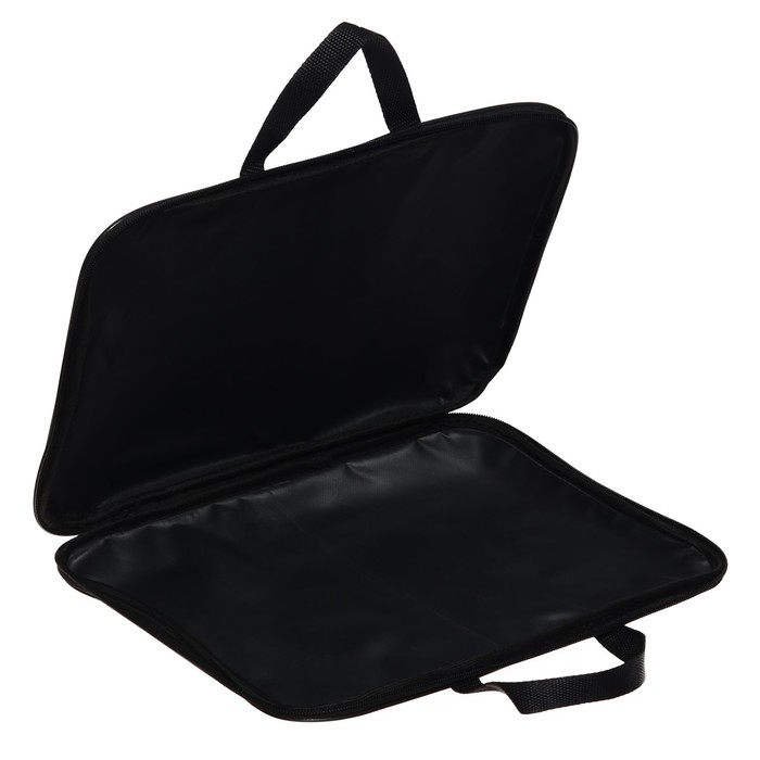 Папка с ручками текстильная А4, 350 х 270 х 20 мм, Calligrata Папка с ручками текстильная А4, 350 х 270 х 20 мм, Calligrata "Офис", нейлон 600D, двуцветный кант, чёрная