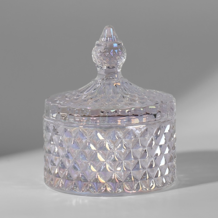 Органайзер для хранения, 1 секция, с крышкой, d = 8,3 &times; 10,5 см, цвет прозрачный