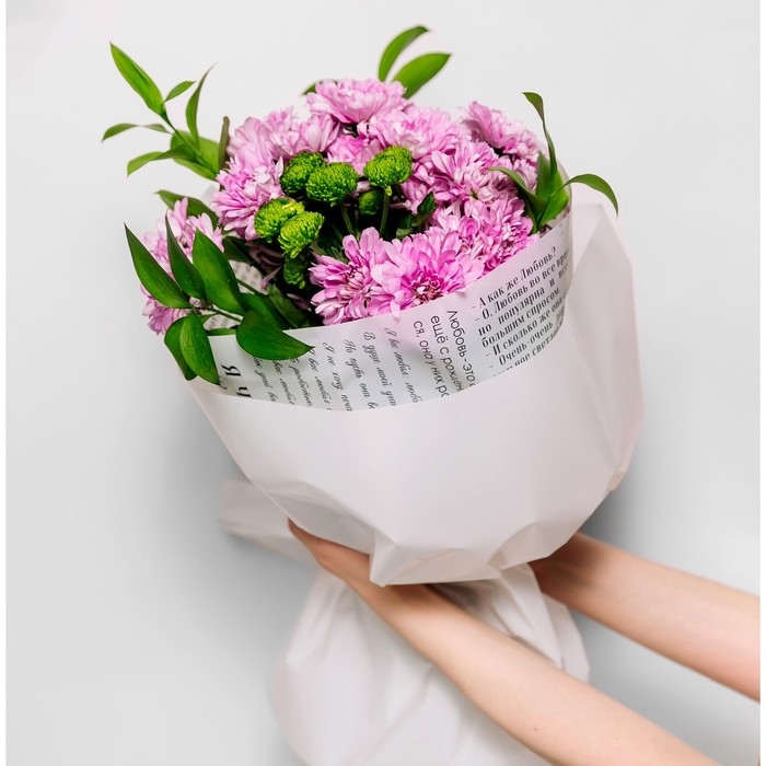 Плёнка для цветов упаковочная матовая прозрачная &laquo;Белая&raquo;, 0.6 x 10 м