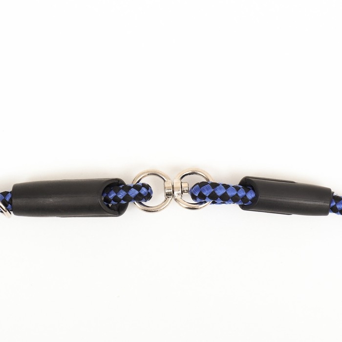 Ринговка с вертлюгом,150 х 0,6 см, сине-чёрная Ринговка с вертлюгом,150 х 0,6 см, сине-чёрная