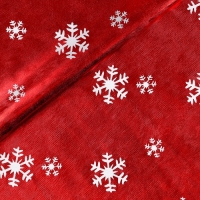 Лоскут для рукоделия «Белые снежинки», красный, 50 × 150 см Лоскут для рукоделия «Белые снежинки», красный, 50 × 150 см