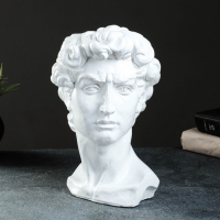 Кашпо - органайзер "Голова Давида" белая, 19х27х17см Кашпо - органайзер "Голова Давида" белая, 19х27х17см