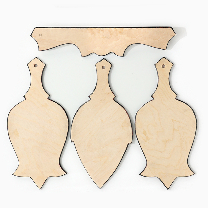 Набор Доски 3 шт и держатель 48&times;33&times;1 см хохлома