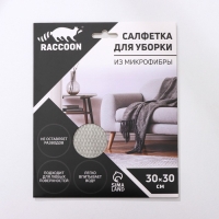 Салфетка микрофибра Raccoon &laquo;Блеск&raquo;, 30&times;30 см, картонный конверт
