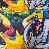 Постельное бельё 1,5 сп "Команда Мстители", размер 143х215 см, 150х214 см, 50х70 см-1 шт., 100% хлопок, бязь Постельное бельё 1,5 сп "Команда Мстители", размер 143х215 см, 150х214 см, 50х70 см-1 шт., 100% хлопок, бязь