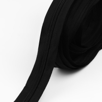 Набор: рулонная молния &laquo;Спираль&raquo; №5, 10 м, 20 бегунков, 40 верхних ограничителей, 20 нижних ограничителей, цвет чёрный