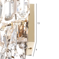 Бра "Тиара" Е14 40Вт золото 29х21х21см Бра "Тиара" Е14 40Вт золото 29х21х21см