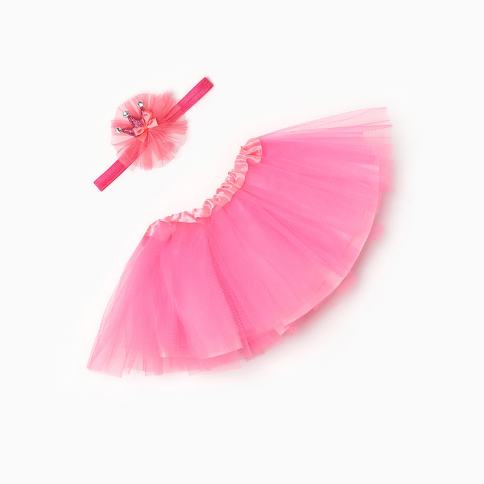 Набор для фотосессии Крошка Я Набор для фотосессии Крошка Я "Маленькая принцесса": юбка и повязка, фуксия, 17 см