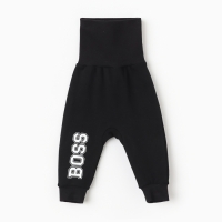 Ползунки-штанишки Крошка Я "Little Boss", рост 68-74 см, черный