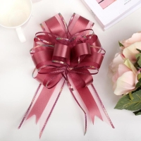 Бант-шар №5 "Перламутровая полоска", цвет бордовый Бант-шар №5 "Перламутровая полоска", цвет бордовый