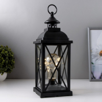 Ночник "Фонарь с лампой" чёрная от батареек 3ААА 35х13,5х13,5 см Ночник "Фонарь с лампой" чёрная от батареек 3ААА 35х13,5х13,5 см