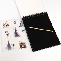 Гравюра-блокнот со штихелем, 10 листов, наклейки, Холодное сердце Гравюра-блокнот со штихелем, 10 листов, наклейки, Холодное сердце