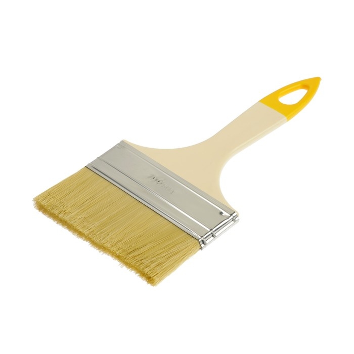 Кисть плоская Кисть плоская "АКОР" Столичная, искусственная щетина, пластиковая рукоятка, 100х8 мм