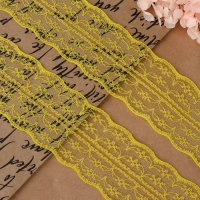 Кружево капроновое, 45 мм × 10 ± 1 м, цвет жёлтый Кружево капроновое, 45 мм × 10 ± 1 м, цвет жёлтый