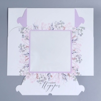 Коробка для капкейков, кондитерская упаковка с окном, 9 ячеек &laquo;Венок&raquo;, 25 х 25 х 10 см