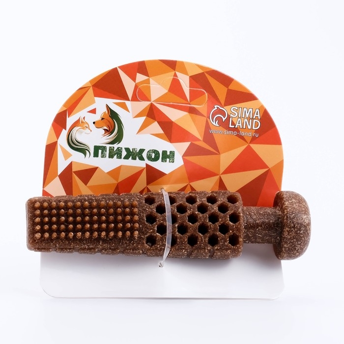 Игрушка для собак Игрушка для собак "Башня", TPR+Бамбук, массажная, 14 х 2,8 см