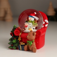 Сувенир полистоун водяной шар "Дед Мороз/Снеговик в кресле с медведем" МИКС 6,7х6,3х7,2 см 1047342 Сувенир полистоун водяной шар "Дед Мороз/Снеговик в кресле с медведем" МИКС 6,7х6,3х7,2 см 1047342