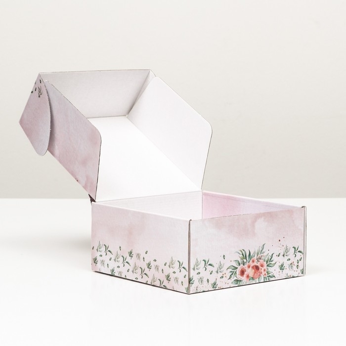 Коробка самосборная, без окна Коробка самосборная, без окна "With Love" 19 х 19 х 9 см набор 5 шт