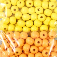 Набор бусины для творчества дерево "Солнышко" d-0,8 см, 4 цвета х 15 гр