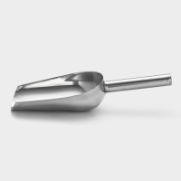 Совок из нержавеющей стали для льда и сыпучих продуктов, 260 мл, 24&times;9 см, цвет хромированный