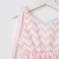 Сарафан для девочки KAFTAN &laquo;Зигзаги&raquo;, размер 36 (134-140), цвет белый/розовый