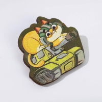 Подарочный набор &laquo;Кот&raquo; блокнот А6, значок, наклейки и карандаши 2 шт