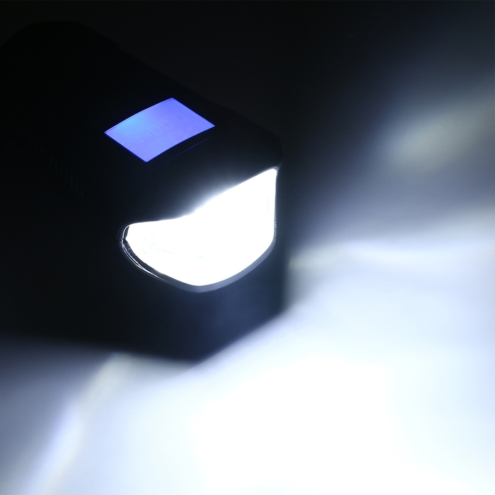 Фонарь велосипедный передний аккумуляторный, водонепроницаемый, 4 режима, сигнал, спидометр Фонарь велосипедный передний аккумуляторный, водонепроницаемый, 4 режима, сигнал, спидометр