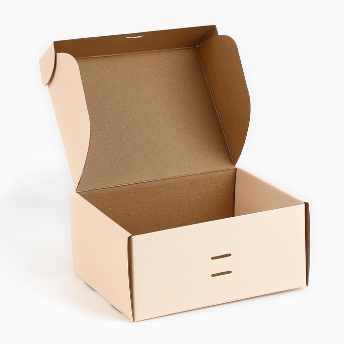Коробка подарочная складная, упаковка, &laquo;Бежевая&raquo;, 22 х 16.5 х 10 см