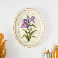 Панно интерьерное полистоун "Ирисы" 18х2х23 см Панно интерьерное полистоун "Ирисы" 18х2х23 см