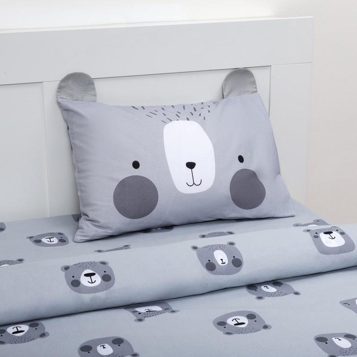 Постельное белье &laquo;Этель&raquo; 1,5 сп Gray bear 143х215 см, 150х214 см, 50х70 см -1 шт