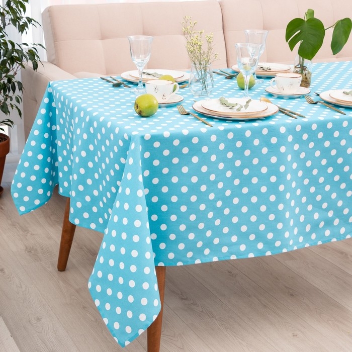 Скатерть Доляна &laquo;Лесная голубика&raquo; 150х110 см, 100% хлопок