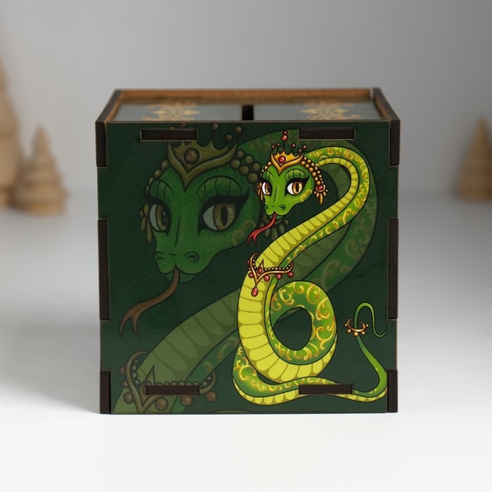 Копилка куб Копилка куб "Змея. С Новым годом" 10х10х10 см