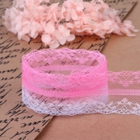 Кружево капроновое &laquo;Градиент&raquo;, 35 мм &times; 10 &plusmn; 1 м, цвет розовый/сиреневый №3