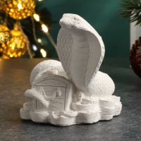 Новый год. Символ 2025. Фигура для раскраски "Змея с сундуком", 6х6х5см Новый год. Символ 2025. Фигура для раскраски "Змея с сундуком", 6х6х5см