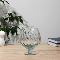 Ваза "Бокал риф." V=1,8л. d=10.5см, h=200 х155 мм. из прозрачного стекла (без декора)