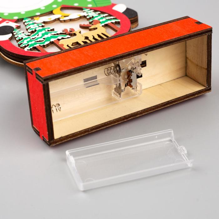 Светодиодная фигура &laquo;Олень&raquo; 13 &times; 24 &times; 5 см, дерево, батарейки ААх2 (не в комплекте), свечение тёплое белое