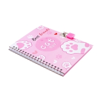 Записная книжка подарочная, 45 листов, линия, на замке, на гребне, Лапки (17,8х13см) Записная книжка подарочная, 45 листов, линия, на замке, на гребне, Лапки (17,8х13см)