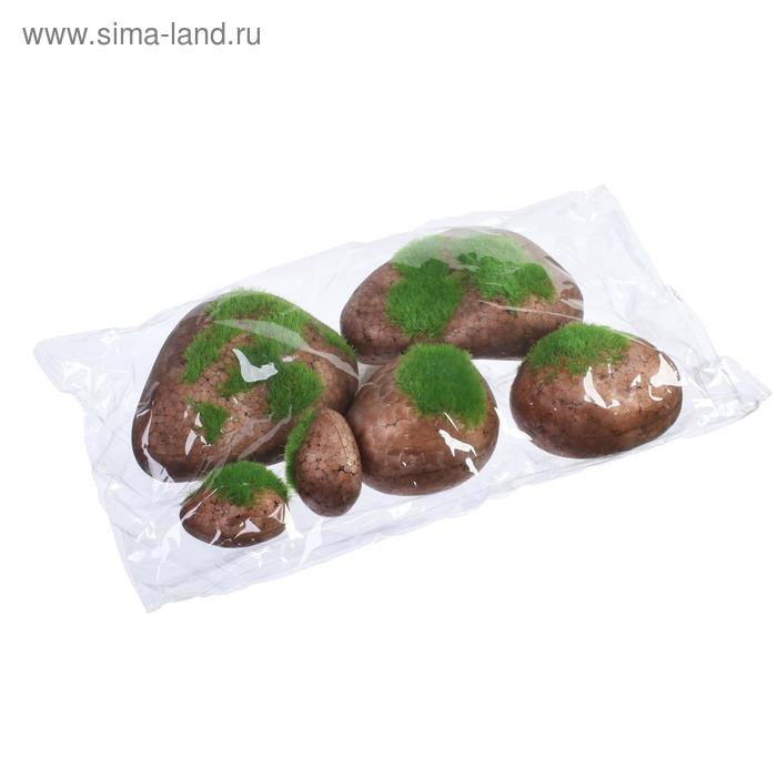 Мох искусственный &laquo;Камни&raquo;, набор 6 шт., Greengo