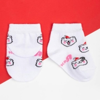 Набор новогодних детских носков Крошка Я &laquo;Киса&raquo;, 2 пары, 10-12 см