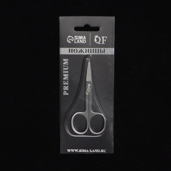 Ножницы маникюрные «Premium», загнутые, широкие, 9 см, на блистере, цвет серебристый Ножницы маникюрные «Premium», загнутые, широкие, 9 см, на блистере, цвет серебристый