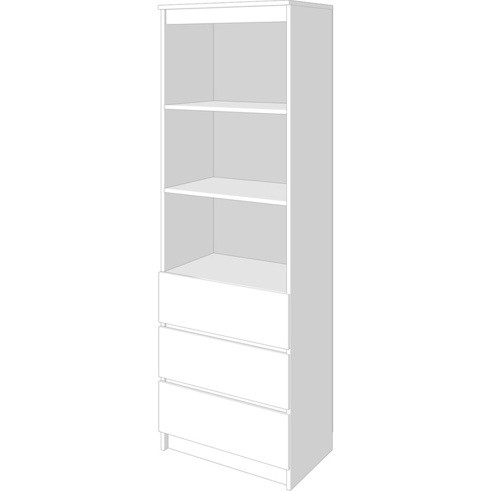 Стеллаж Мадера, 604х370х1800, Белый