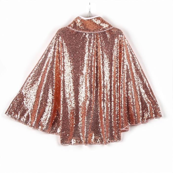 Карнавальный набор &laquo;Стильный зайка&raquo; плащ с пайетками 65 см, ободок, цвет розовый