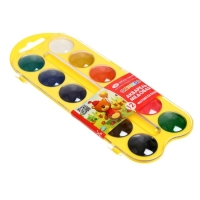 Акварель медовая ЗХК "Цветик", 12 цветов, в пластиковом пенале, без кисти Акварель медовая ЗХК "Цветик", 12 цветов, в пластиковом пенале, без кисти