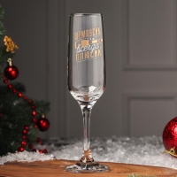 Бокал для шампанского &laquo;Шампусик-плюсик&raquo;, 200 мл, деколь