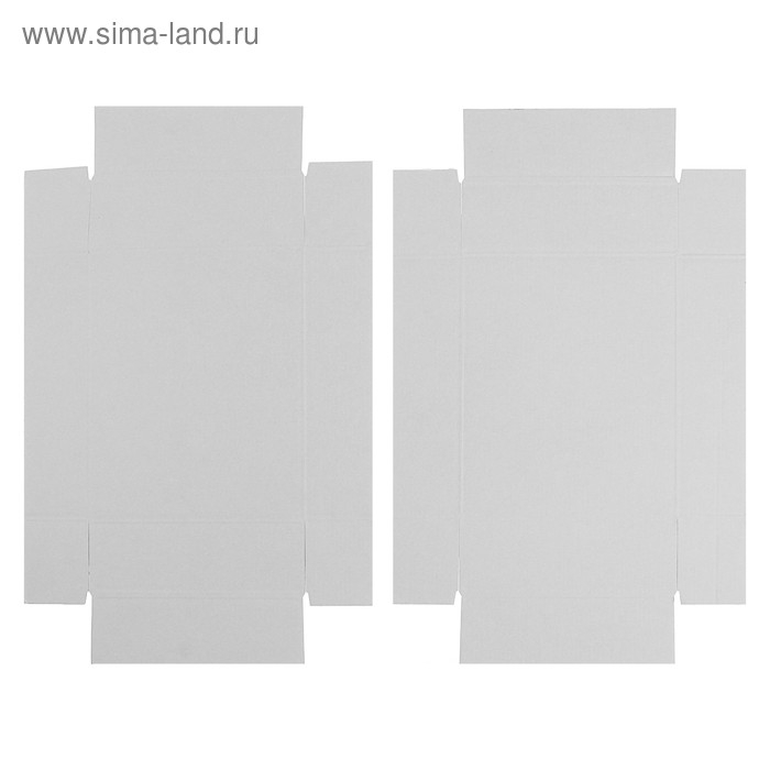 Коробка сборная без печати крышка-дно белая без окна 18 х 15 х 5 см