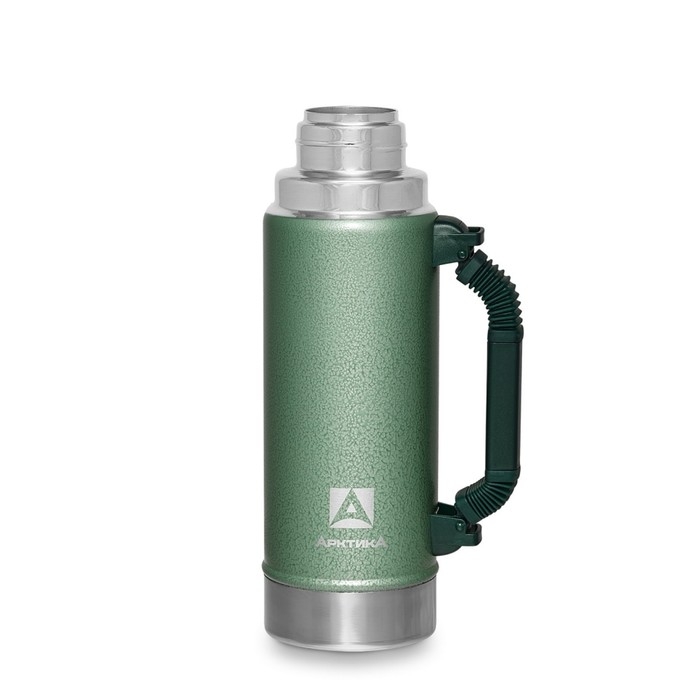 Термос "Арктика. Уазик", 1.25 л, с ручкой, сохраняет тепло 40 ч, зеленый