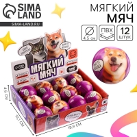 Мяч детский мягкий «Играй с друзьями»питомцы 4,5 см , в шоубоксе Мяч детский мягкий «Играй с друзьями»питомцы 4,5 см , в шоубоксе