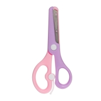 Ножницы пластиковые 13 см, фиксатор, с металлическими лезвиями и закруглёнными концами, безопасные, МИКС Ножницы пластиковые 13 см, фиксатор, с металлическими лезвиями и закруглёнными концами, безопасные, МИКС