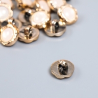 Набор пуговиц декоративных пластик "Ажурный цветок с жемчужинкой" набор 20 шт 1,2х1,2 см Набор пуговиц декоративных пластик "Ажурный цветок с жемчужинкой" набор 20 шт 1,2х1,2 см