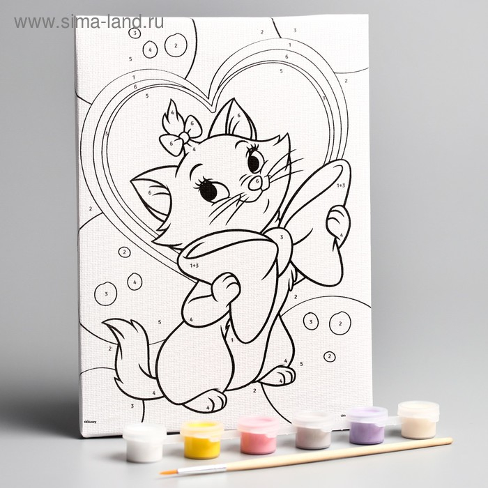 Картина по номерам для детей Картина по номерам для детей "Кошечка Мари" 21х15 см, Коты Аристократы
